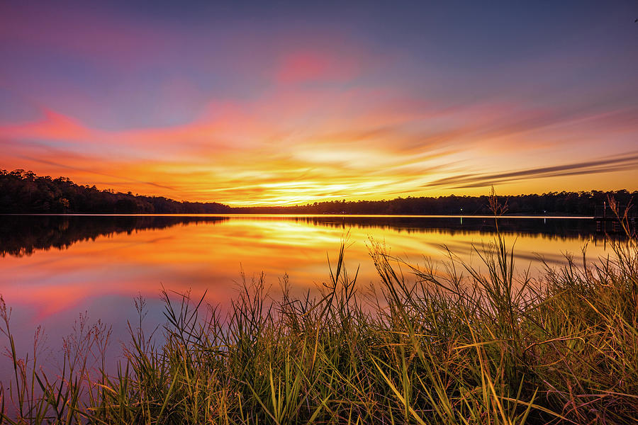 Sunset  At Davis Lake Photograph by Jordan Hill