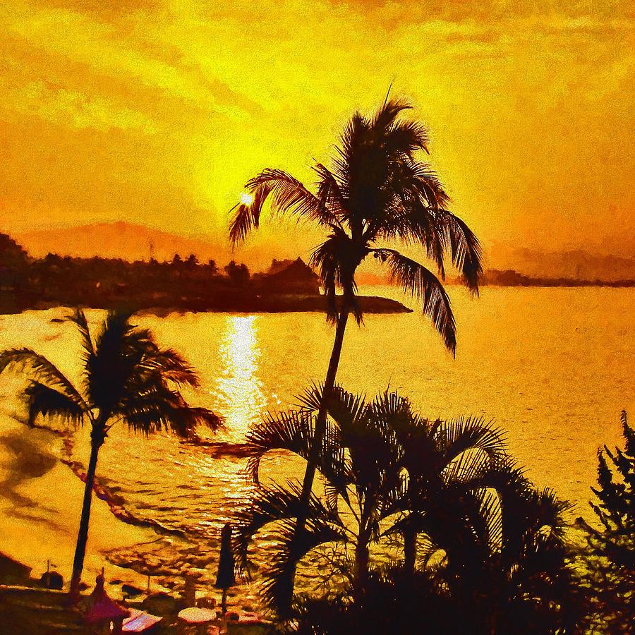Sunset at Dolphin Cove Inn, Manzanillo, Mexico #2 Photograph by Tatiana Travelways
