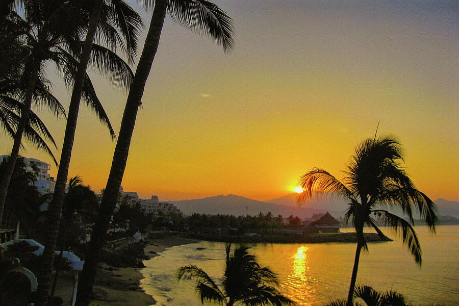 Sunset at Dolphin Cove Inn, Manzanillo, Mexico Photograph by Tatiana Travelways