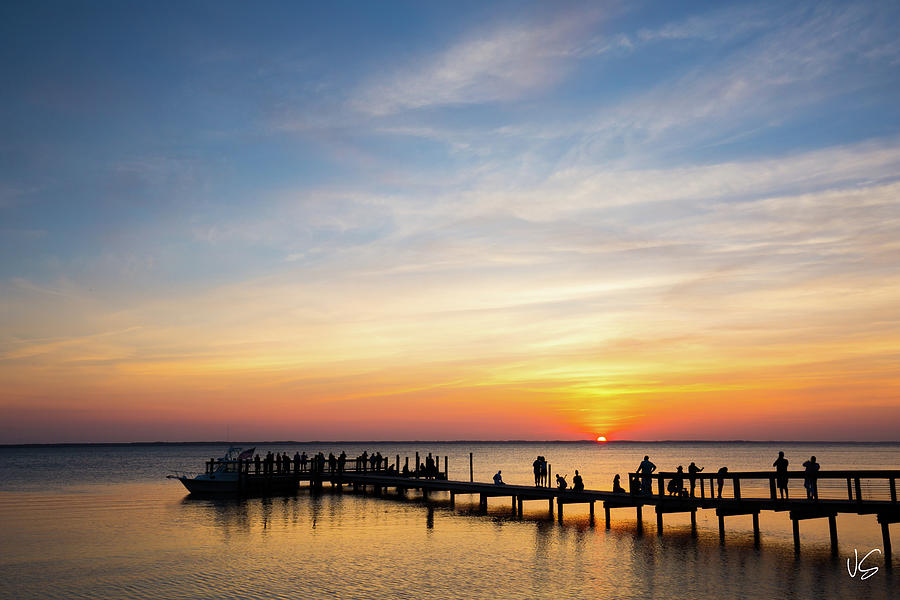 Sunset at Duck Boardwalk Photograph by Jennifer Solpietro