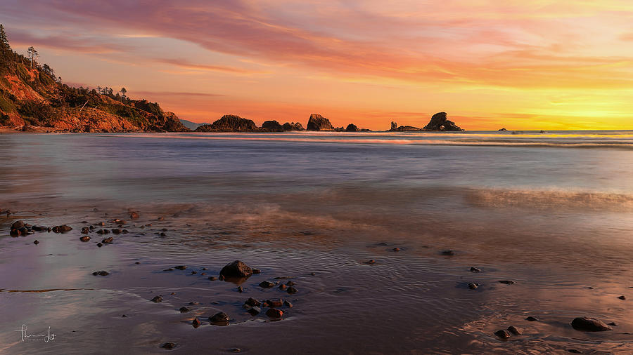 Sunset At Ecola State Park Or Photograph By Thomas Ly Fine Art America