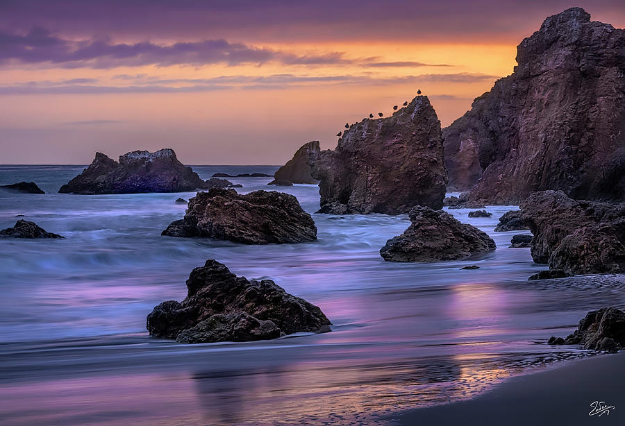 Sunset At El Matador Beach Photograph by Endre Balogh