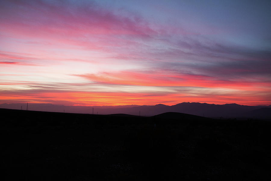 Sunset at Eastern sierra Mountain Photograph by Hyuntae Kim