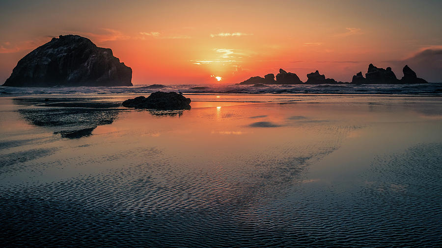 Sunset At Face Rock Photograph