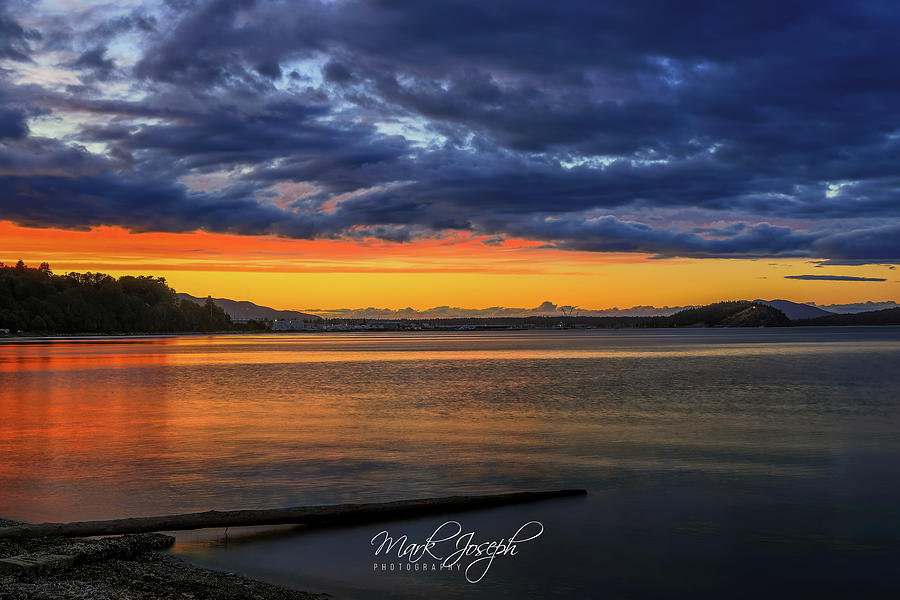 Sunset at Fidalgo Bay Photograph by Mark Joseph