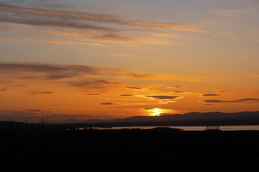 Sunset at Firth of Forth in Scotland Photograph by Artur Bogacki