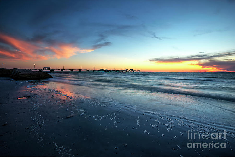 Long Exposure Photograph - Sunset At Fort DeSoto Park, Long Exposure by Felix Lai Long Exposure Photograph - Sunset At Fort DeSoto Park, Long Exposure by Felix Lai