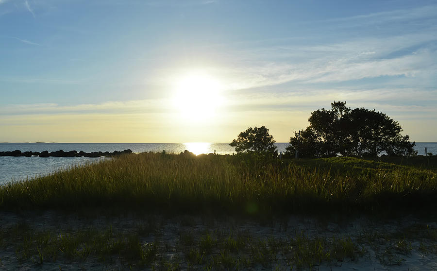 Sunset At Fort Island Gulf Beach Photograph