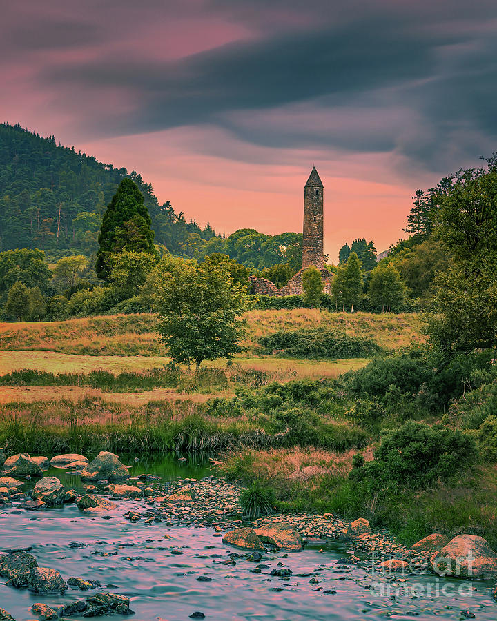 Sunset at Glendalough, Wicklow Mountains, Ireland Photograph by Henk Meijer Photography