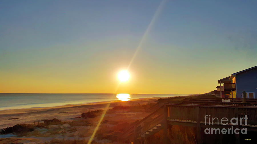 Sunset at Holden Beach Photograph by Roberta Byram
