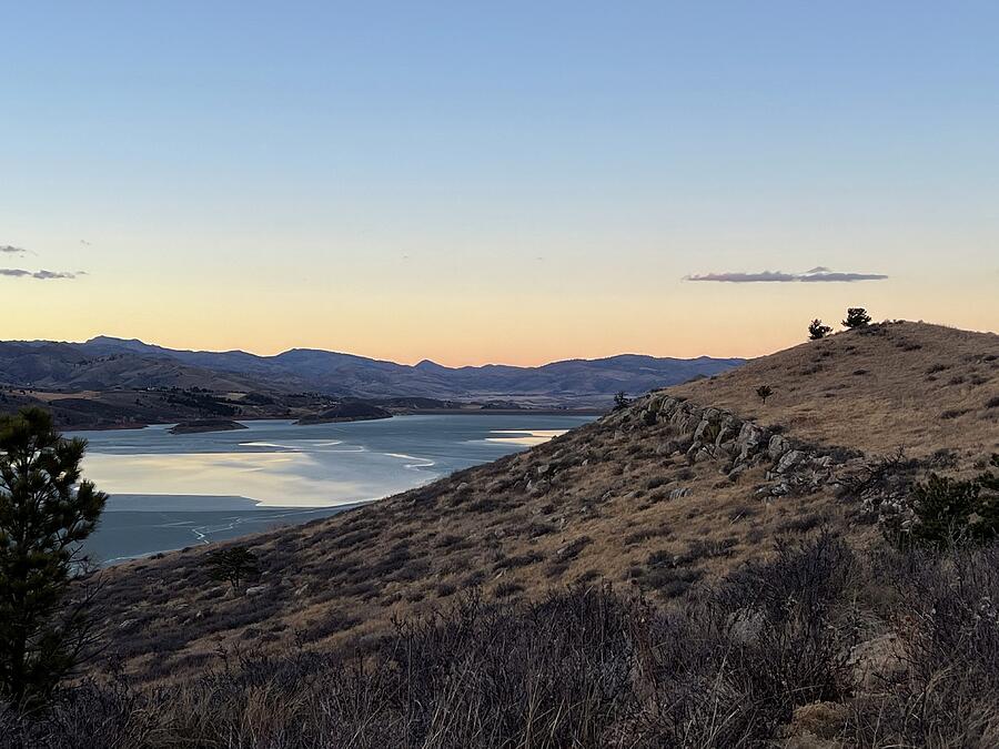 Sunset at Horsetooth Reservoir  Photograph by Christy Pooschke