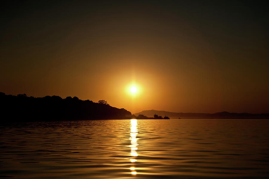 Sunset at Inle Lake, Myanmar Photograph by Lie Yim