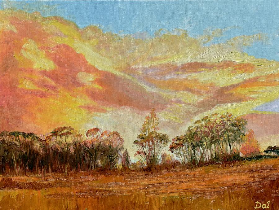 Sunset at Jindabyne Painting by Dai Wynn
