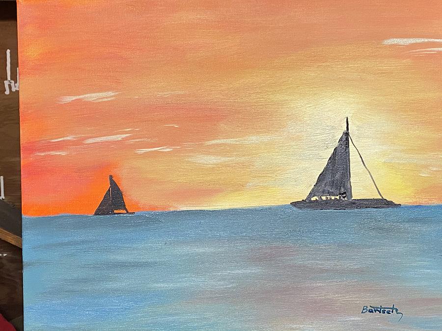 Sunset at Key West Painting by David Bartsch
