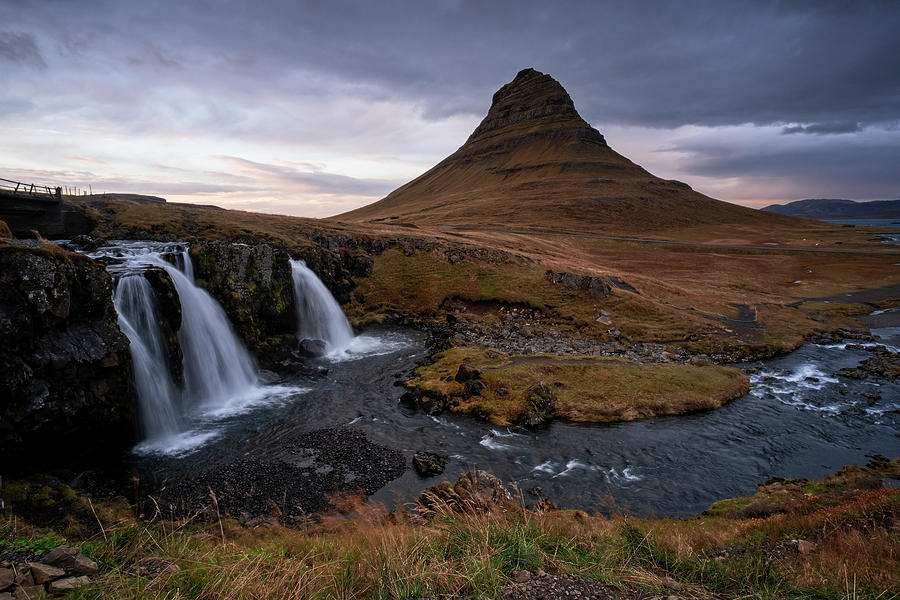 Sunset at Kirkjufell Photograph by Catherine Reading