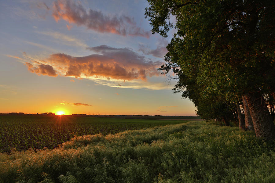 Sunset at Kluver Farm Photograph by AJ Dahm