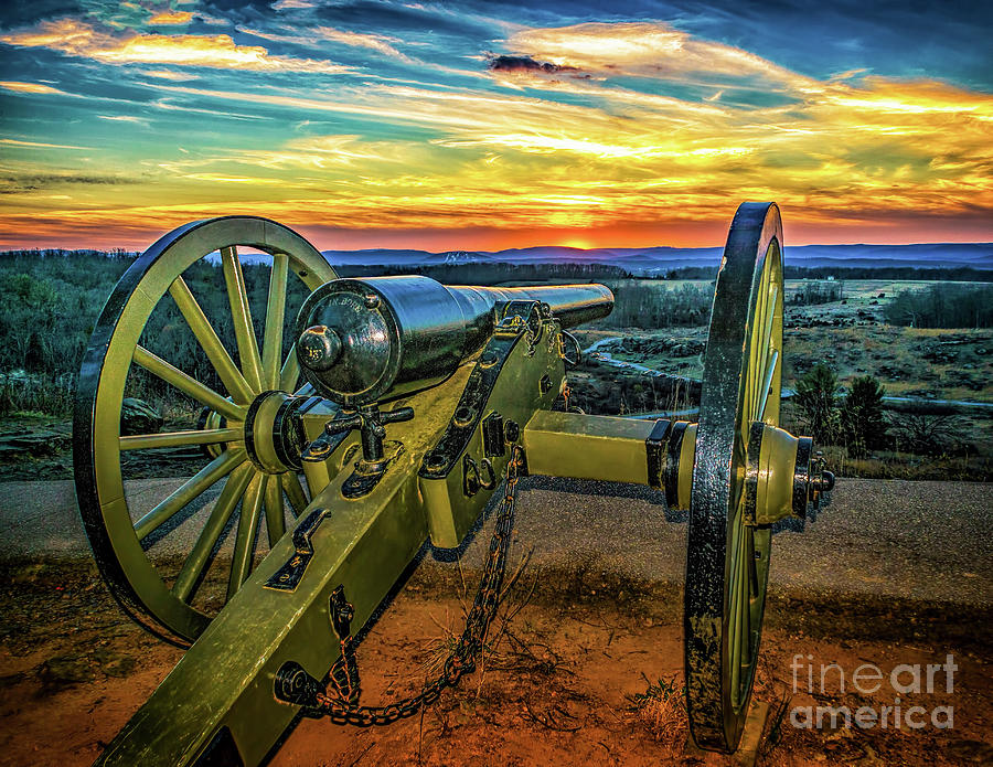 Sunset at Little Round Top Photograph by Nick Zelinsky Jr