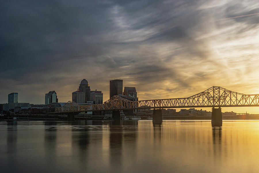 Sunset at Louisville Waterfront 1 Photograph by Dimitry Papkov