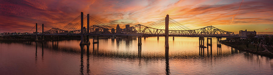 Panoramic HDR Photos of Sunset in Louisville Waterfront Park