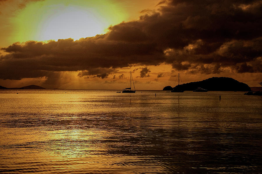 Sunset at Maho Bay Photograph by James C Richardson