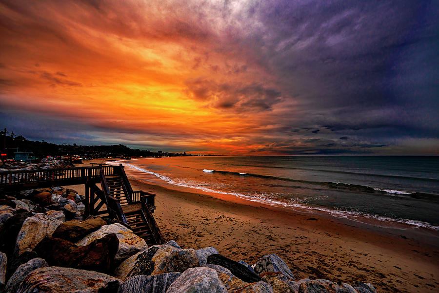 Sunset At Malibu Beach  Photograph by Jerry Cowart