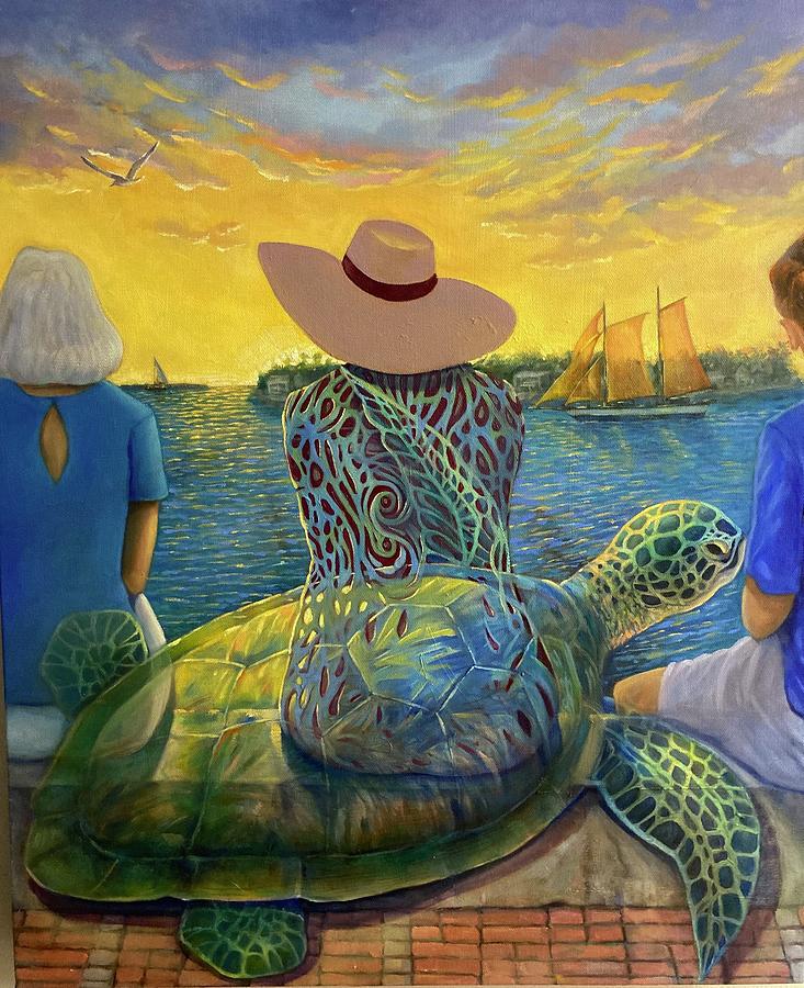 Sunset at Mallory Square Painting by Jorge Cardenas