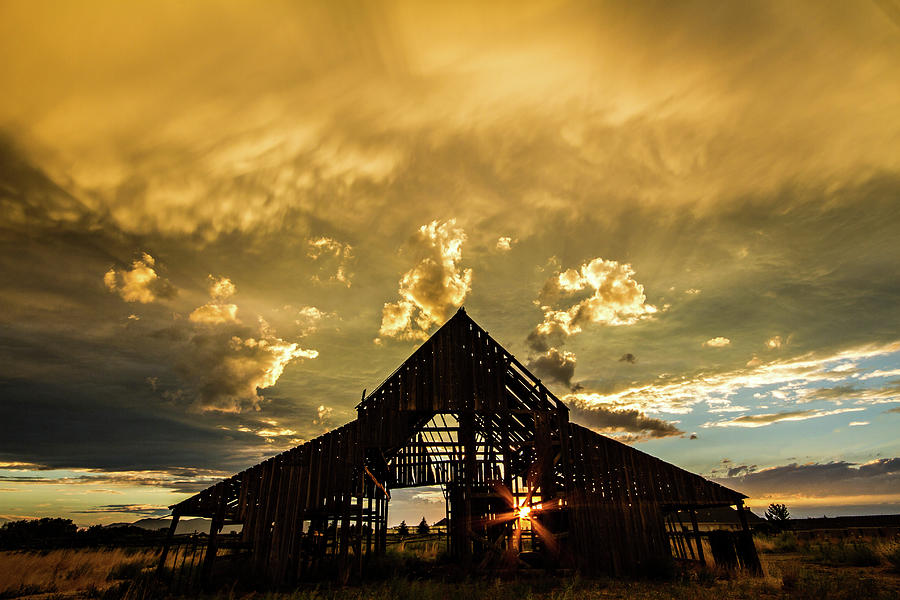 Sunset at Mapleton Barn Photograph by Wesley Aston