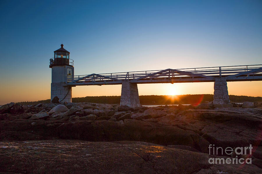 Sunset at Marshall Point Lighthouse Photograph by Diane Diederich
