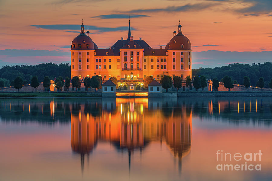 Sunset At Moritzburg Castle Photograph
