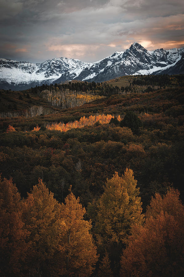 Sunset at Mount Sneffels Photograph by Kevin Schwalbe
