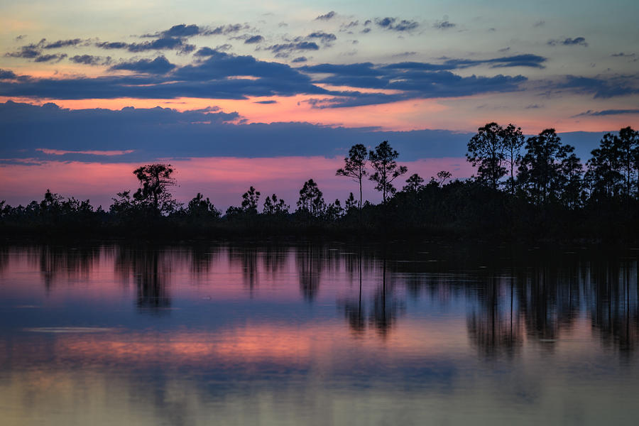 Sunset at Mrazek Pond, Everglades National Park, Florida Photograph by Diana Robinson Photography