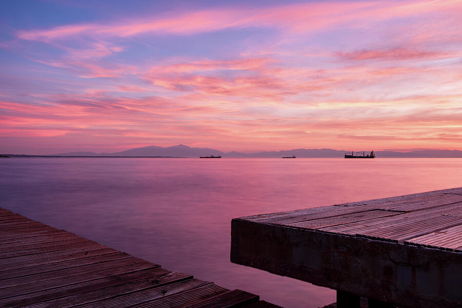 Sunset at Nea Paralia Thessaloniki Photograph by Alexios Ntounas Sunset at Nea Paralia Thessaloniki Photograph by Alexios Ntounas