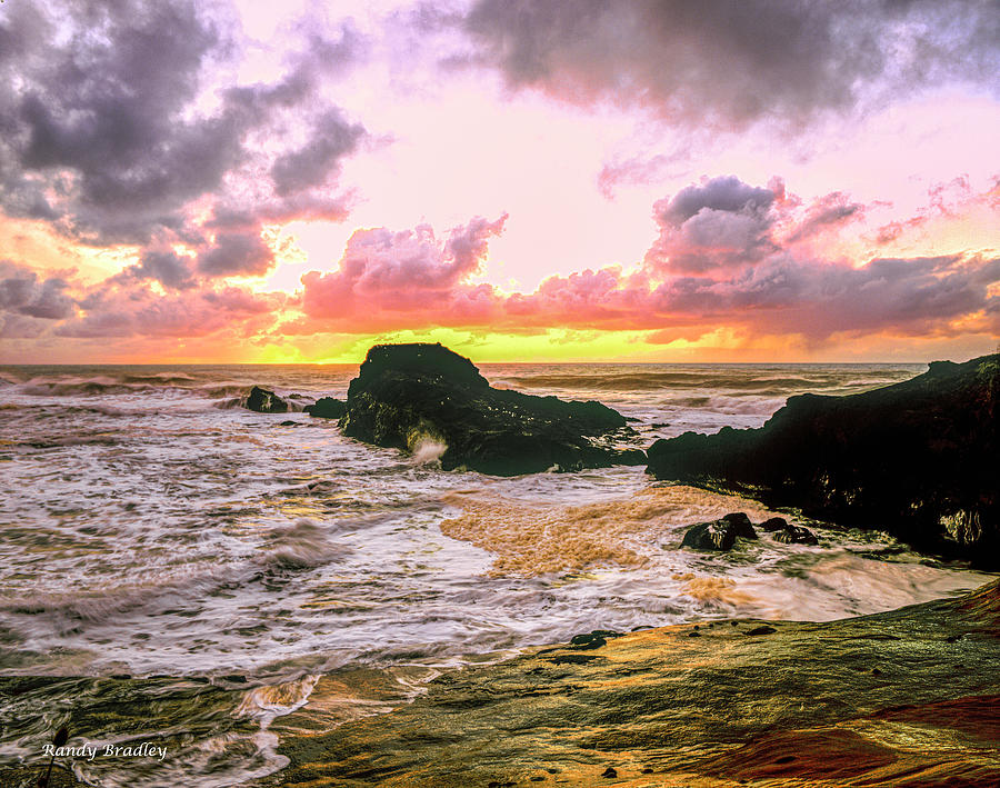 Sunset at Newport Coast Photograph by Randy Bradley