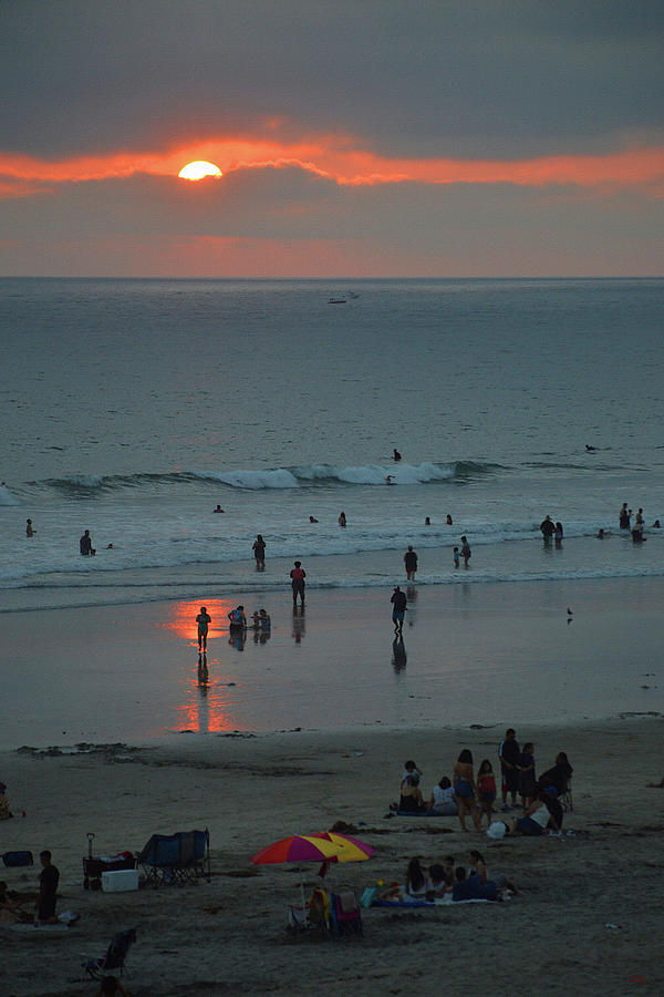 Sunset At Oceanside Beach Photograph