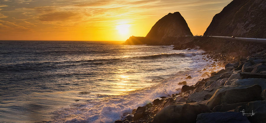 Sunset Photograph - Sunset at Point Mugu II, Oxnard, CA by Thomas Ly