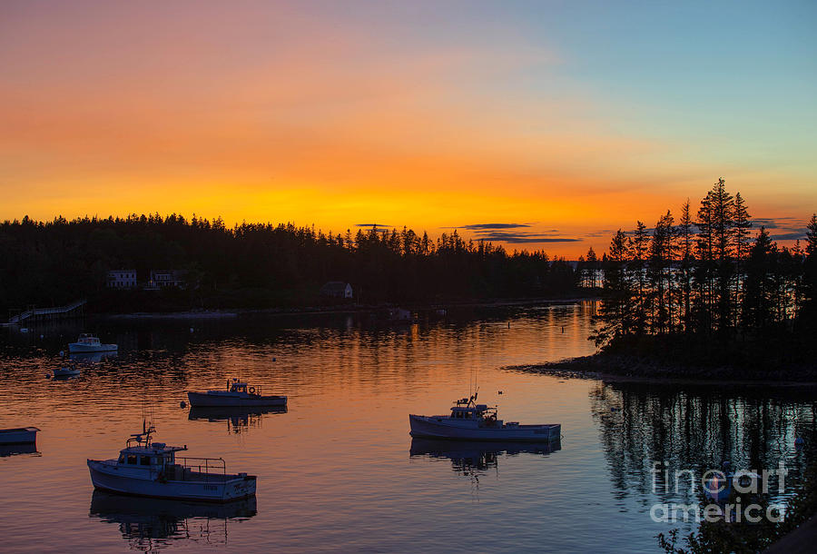 Sunset At Port Clyde Harbor, Maine Photograph