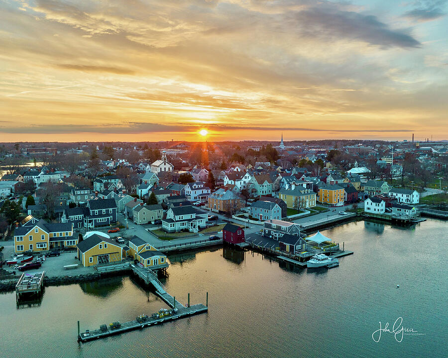 Sunset at Portsmouth Waterfront  Photograph by John Gisis
