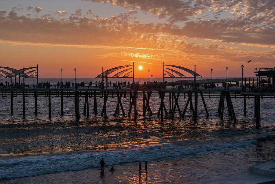 Sunset at Redondo Beach Pier Photograph by Ronald Dukat
