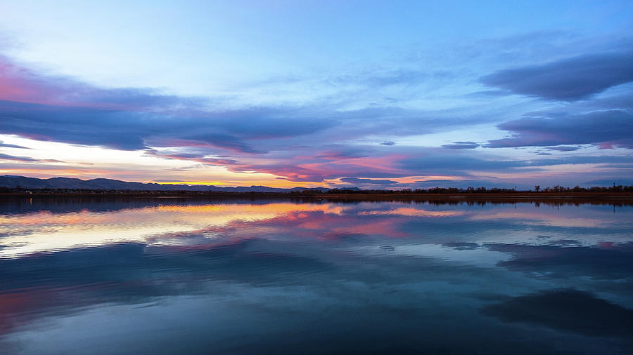 Sunset at Rigdon Reservoir Photograph by Monte Stevens