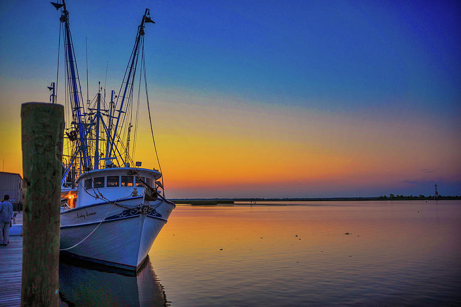 Sunset at Riverfront Park in Apalachicola Photograph by James C Richardson