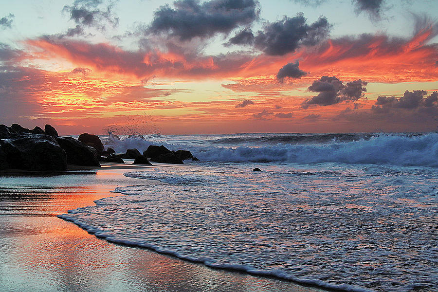 Sunset at Rock Piles Photograph by Steve Fanning | Pixels