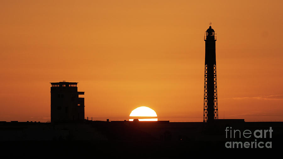 Sunset at Saint Sebastian Lighthouse Cadiz Photograph by Pablo Avanzini