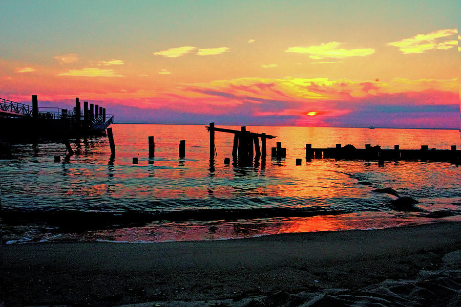 sunset at sandy Hook New Jersey Photograph