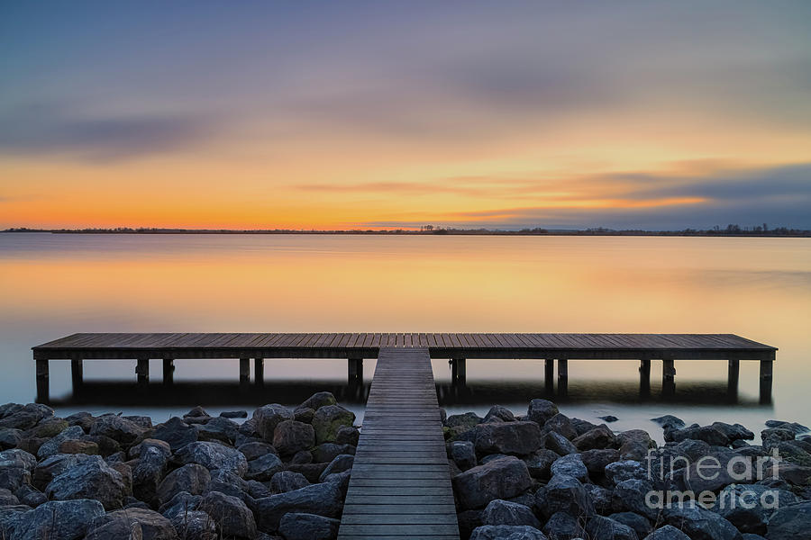 Sunset at Schildmeer Photograph by Henk Meijer Photography
