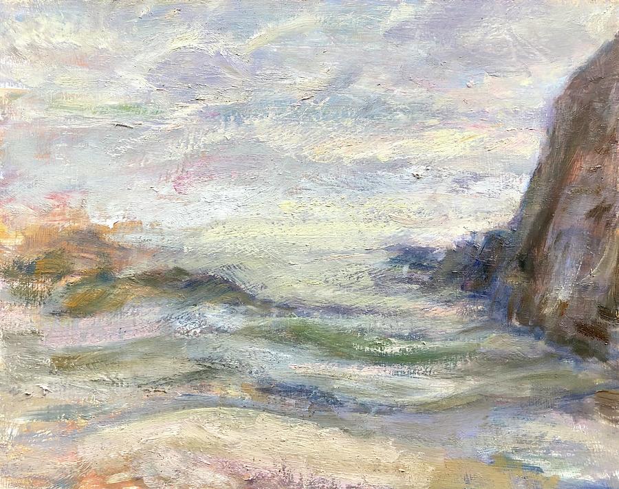 Impressionism Painting - Afternoon on the Beach, Original Impressionist Painting by Quin Sweetman