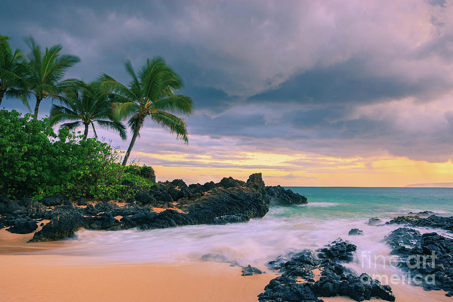Sunset at Secret Beach, Maui, Hawaii Photograph by Henk Meijer Photography
