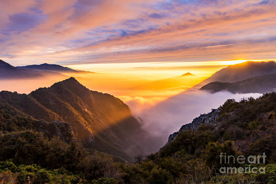 Sunset At Sequoia And Kings Canyon National Parks Photograph By Mier Chen Fine Art America 