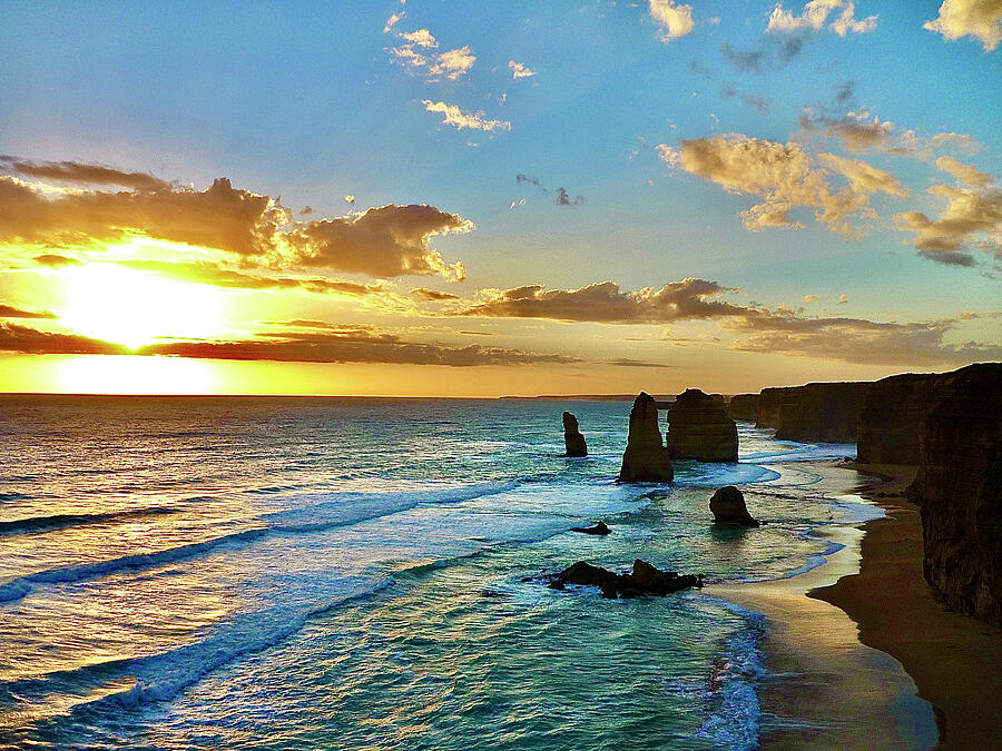 Sunset at Seven Sisters Photograph by Brandon Strellis Sunset at Seven Sisters Photograph by Brandon Strellis