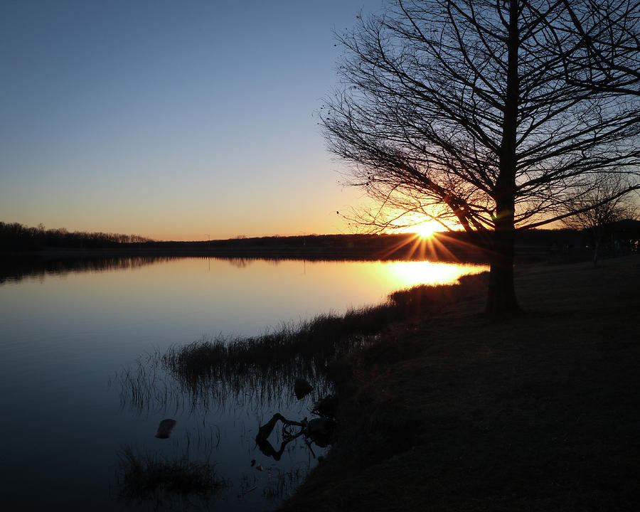 Sunset at Shawnee Mission Park Photograph by Gerri Bigler