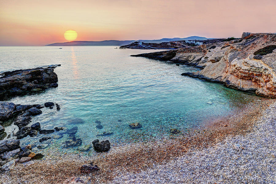 Sunset at Spilia of Koufonissi, Greece Photograph by Constantinos Iliopoulos